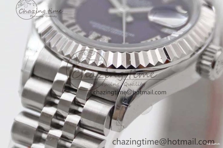 Steel NH05 28 904L Roman Edition Dial on Bracelet SS DateJust President TWF Purple Best Lady Markers 1:1 0123